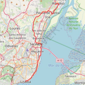 Itinéraire Chemin de compostelle portugais voie Lusitana, distance, dénivelé, altitude, carte, profil, trace GPS