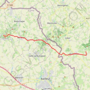 Itinéraire Brouter_shortest_0, distance, dénivelé, altitude, carte, profil, trace GPS