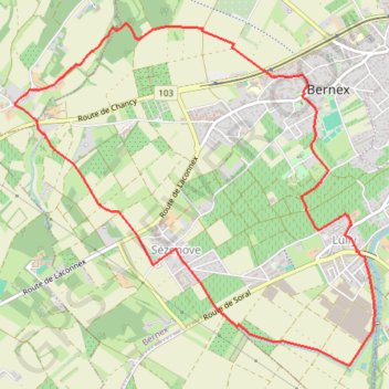 Itinéraire parcours (13), distance, dénivelé, altitude, carte, profil, trace GPS