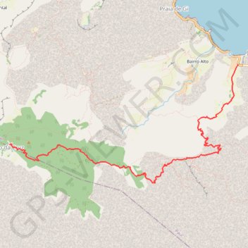 Itinéraire pico_da_cruz_10km_janela, distance, dénivelé, altitude, carte, profil, trace GPS