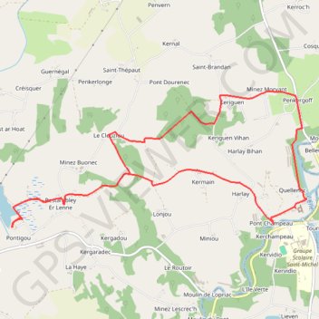 Itinéraire Circuit du Roi Morvan à Langonnet circuit n°13, distance, dénivelé, altitude, carte, profil, trace GPS