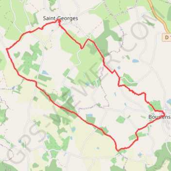 Itinéraire Saint-Georges / Bourlens, le circuit des Pechs - Pays de la vallée du Lot, distance, dénivelé, altitude, carte, profil, trace GPS