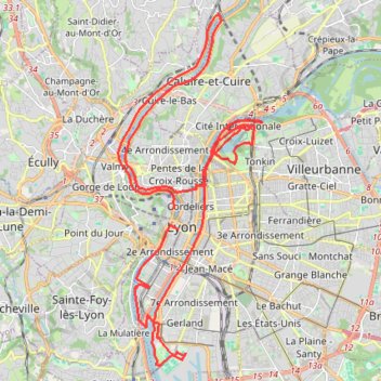 Itinéraire Marathon Lyon 2025, distance, dénivelé, altitude, carte, profil, trace GPS