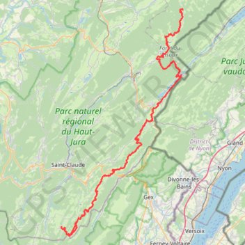 Itinéraire Xtraordinaire Traversée du Jura-16114905, distance, dénivelé, altitude, carte, profil, trace GPS