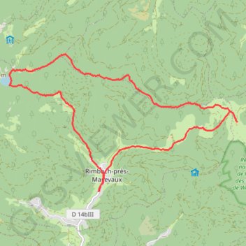 Itinéraire Le Sternsee depuis le Belacker, distance, dénivelé, altitude, carte, profil, trace GPS
