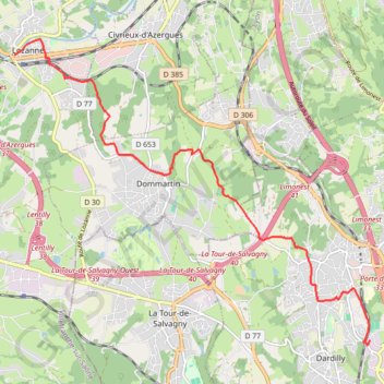 Itinéraire Sans titre, distance, dénivelé, altitude, carte, profil, trace GPS