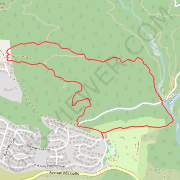 Itinéraire Vallon de la Cabre - Agay, distance, dénivelé, altitude, carte, profil, trace GPS