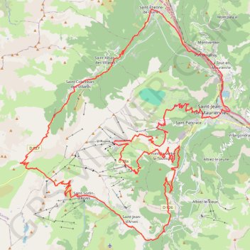 Itinéraire L'Arvan Villards, distance, dénivelé, altitude, carte, profil, trace GPS