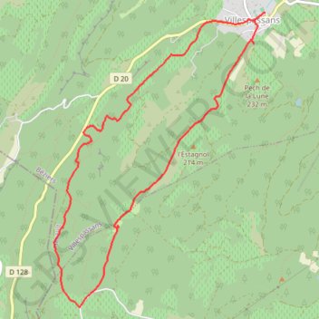 Itinéraire 2021-02-14 13:03:10, distance, dénivelé, altitude, carte, profil, trace GPS