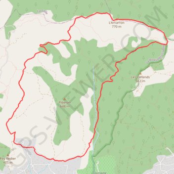 Itinéraire La Roquebrusanne - L'Amaron, distance, dénivelé, altitude, carte, profil, trace GPS