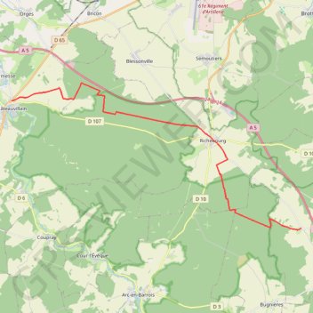 Itinéraire La Via Francigena - Traversée de la Haute-Marne - De Châteauvillain à Mormant, distance, dénivelé, altitude, carte, profil, trace GPS