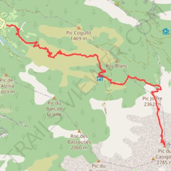Itinéraire Double kv canigou SITE OFFICIEL-18109515, distance, dénivelé, altitude, carte, profil, trace GPS