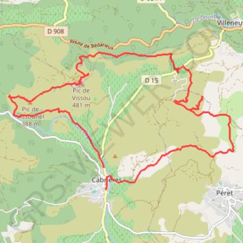 Itinéraire VISSOU, distance, dénivelé, altitude, carte, profil, trace GPS
