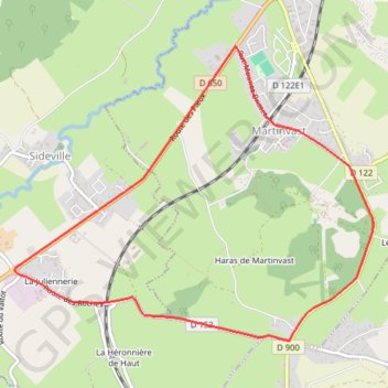 Itinéraire Martinvast 2024, distance, dénivelé, altitude, carte, profil, trace GPS