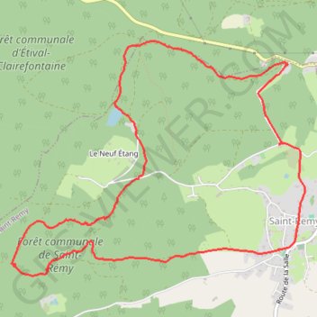 Itinéraire Randonnée à Saint Rémy, distance, dénivelé, altitude, carte, profil, trace GPS