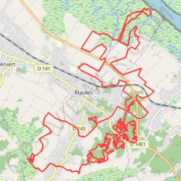 Itinéraire VTT a etaules, distance, dénivelé, altitude, carte, profil, trace GPS