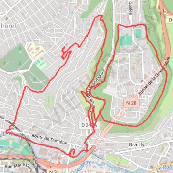 Itinéraire Randonnée quartier du Grieu, distance, dénivelé, altitude, carte, profil, trace GPS