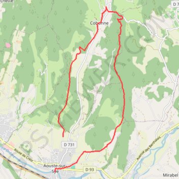 Itinéraire Aouste-sur-Sye, distance, dénivelé, altitude, carte, profil, trace GPS