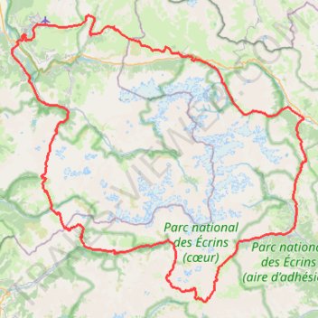 Itinéraire essai ☯️ : Ecrins 🗻 👟 : GR 54 🇵🇱 ↩️, distance, dénivelé, altitude, carte, profil, trace GPS