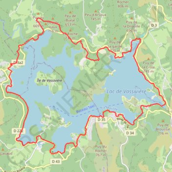 Itinéraire [Itinéraire] Le sentier de rives, distance, dénivelé, altitude, carte, profil, trace GPS