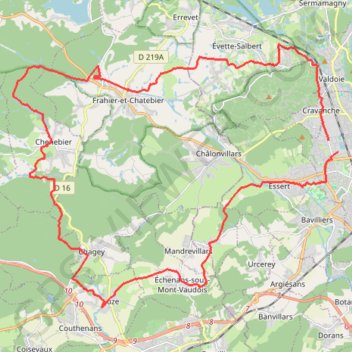 Itinéraire 40 km 2019 05 02 V5, distance, dénivelé, altitude, carte, profil, trace GPS