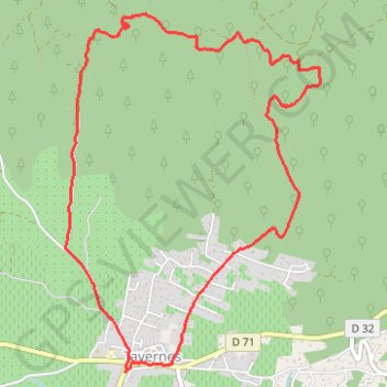 Itinéraire Tavernes, distance, dénivelé, altitude, carte, profil, trace GPS