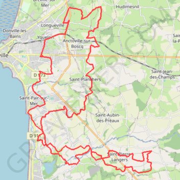 Itinéraire La Maximum - Granville, distance, dénivelé, altitude, carte, profil, trace GPS