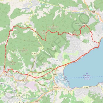 Itinéraire Sainte Maxime, distance, dénivelé, altitude, carte, profil, trace GPS