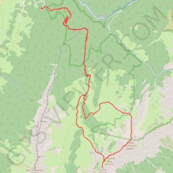 Itinéraire Traversée de Grand Parra à la Pointe des Arlicots, distance, dénivelé, altitude, carte, profil, trace GPS