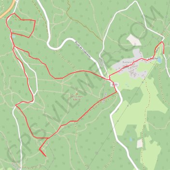 Itinéraire Monts de Guéret - Badant, distance, dénivelé, altitude, carte, profil, trace GPS