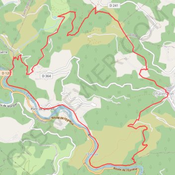 Itinéraire Pont de Chervil - Chalencon - Pont de Chervil, distance, dénivelé, altitude, carte, profil, trace GPS