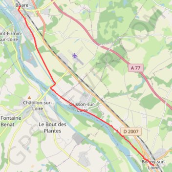 Itinéraire Briare - Bonny-sur-Loire, distance, dénivelé, altitude, carte, profil, trace GPS
