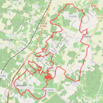 Itinéraire ecoyeux 19/2/12, distance, dénivelé, altitude, carte, profil, trace GPS