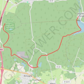 Itinéraire Bois d'Harcy, distance, dénivelé, altitude, carte, profil, trace GPS