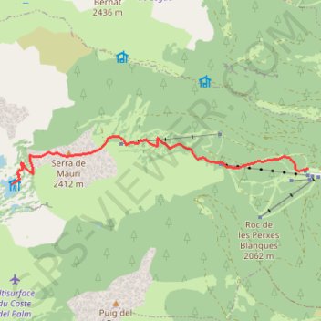 Itinéraire Les Camporells, distance, dénivelé, altitude, carte, profil, trace GPS