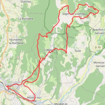 Itinéraire Randonnée de la Roanne, distance, dénivelé, altitude, carte, profil, trace GPS