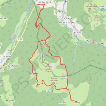 Itinéraire Les Jottis, distance, dénivelé, altitude, carte, profil, trace GPS
