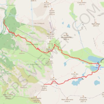 Itinéraire Cime du diable, distance, dénivelé, altitude, carte, profil, trace GPS