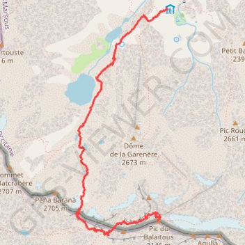 Itinéraire Randonnée Refuge de Laribette-Balaïtous Arrens-Marsous - Randonnée, distance, dénivelé, altitude, carte, profil, trace GPS