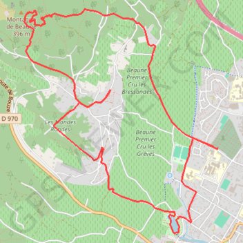 Itinéraire Montagne de Beane, distance, dénivelé, altitude, carte, profil, trace GPS
