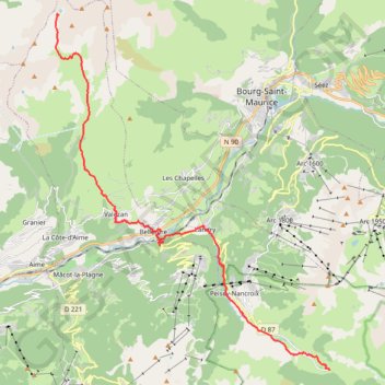 Itinéraire Traversée des Alpes - Étape 12, distance, dénivelé, altitude, carte, profil, trace GPS