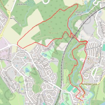 Itinéraire Le Palais sous bois, distance, dénivelé, altitude, carte, profil, trace GPS