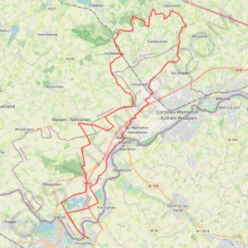 Itinéraire Brevet 55 km UCH le 6/8/17 on GPSies.com, distance, dénivelé, altitude, carte, profil, trace GPS