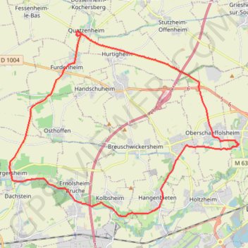 Itinéraire Flanerie au bord de l'eau - Quatzenheim, distance, dénivelé, altitude, carte, profil, trace GPS