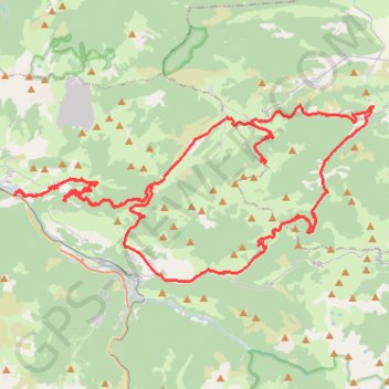 Itinéraire départ luzenac, distance, dénivelé, altitude, carte, profil, trace GPS