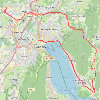 Itinéraire A31-3, distance, dénivelé, altitude, carte, profil, trace GPS