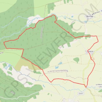 Itinéraire Le bois de Saignes en raquettes, distance, dénivelé, altitude, carte, profil, trace GPS