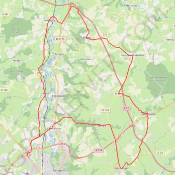 Itinéraire Bizeneuille, distance, dénivelé, altitude, carte, profil, trace GPS