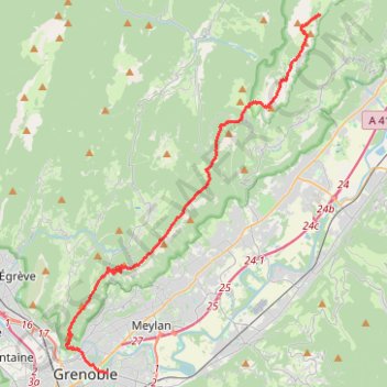 Itinéraire Move, distance, dénivelé, altitude, carte, profil, trace GPS