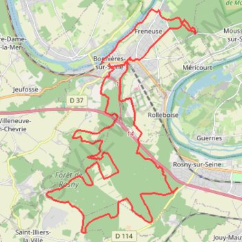 Itinéraire La Viking rouge, distance, dénivelé, altitude, carte, profil, trace GPS